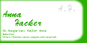anna hacker business card